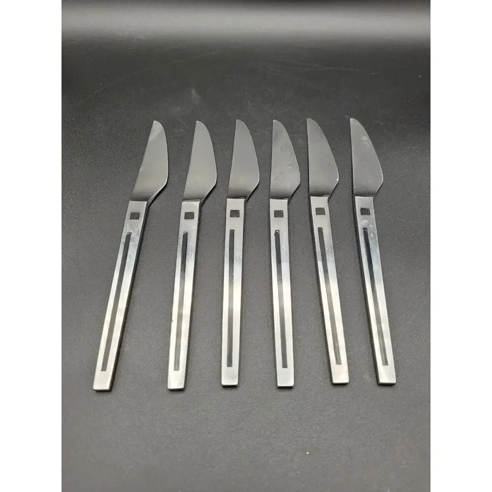 Hoffritz N.Y. Germany Stainless Art Deco Butter Knives Flatware